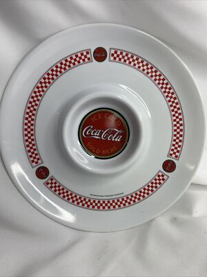 Gibson Coca Cola Chip n Dip Large Plate 12” Inches Round-image