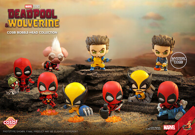 HotToys Cosbi CBX183 Marvel Deadpool & Wolverine Set Of 8 Pcs Different Style-image