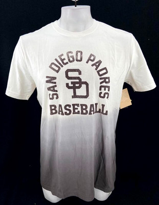 NEW SD San Diego Padres MLB New Era SS Brown Dip Dye Relaxed Fit T-Shirt Men's L-image