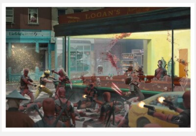 Deadpool & Wolverine Diner Variant Movie Poster Print 36x24 Mondo Wondercon 2025-image