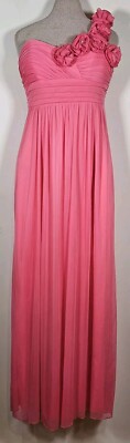 City Studio Formal Maxi Gown Size 3 Floral One Strap, Chiffon Overlay-image