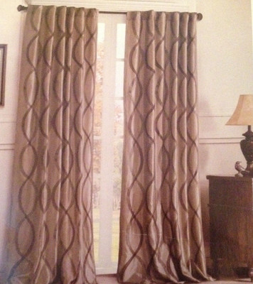 NWT Madison Park Serendipity Tan / Brown Window Drape Panel 50 x 84