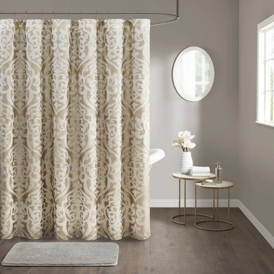 Madison Park Damask Medallion Jacquard Shower Curtain 72x72