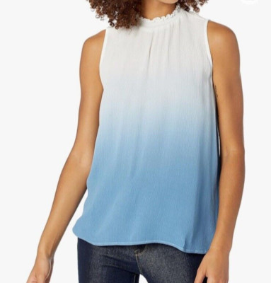 Mud Pie Weston Blue Ombre Dip Dye Swing Tank for Women - Size Large, NWT-image