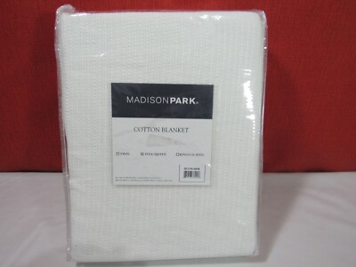 Madison Park Freshspun Cotton Basketweave Full/Queen Blanket T4102082-image