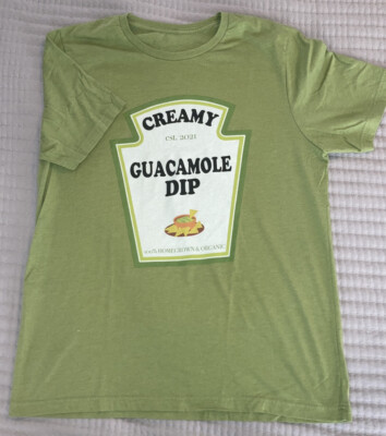 Creamy Guacamole Dip Mens Shirt XL- (Extra Large) Green T-shirt - Costume-image