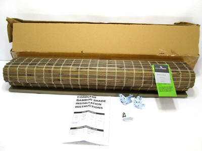 Madison Park Eastfield 100% Bamboo Cordless Roman Shades ~ 27