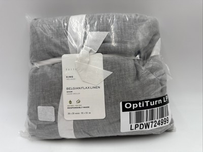 Pottery Barn Belgian Flax Linen KING Sham Flagstone #R4A2E-image