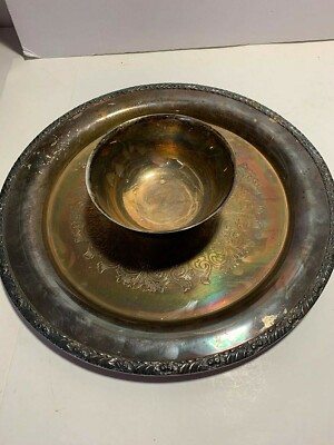 Vintage Oneida Henley Community Silver-plate Large Round Tray 15