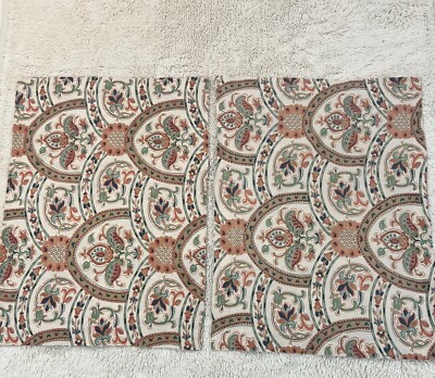 Pottery Barn Harland Floral 2 Standard Pillow Shams Ivory with Multicolor Floral-image