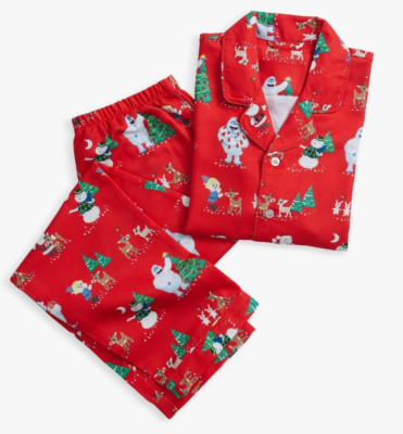Pottery Barn Rudolph Red Nosed Reindeer Christmas Flannel Pajamas Adult XL 2 Pc-image