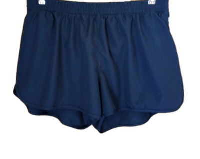 Dip Shorts Womens Large Navy Built-in Liner Gym Activewear Running 1 pocket 2