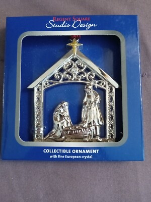 STUDIO DESIGN REGENT SQUARE COLLECTIBLE ORNAMENT  WITH EUROPEAN CRYSTAL-image