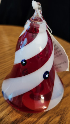 Glass Eye Studio Art Glass Ornament Ltd. Edition Patriotic Series 'Old Glory'-image