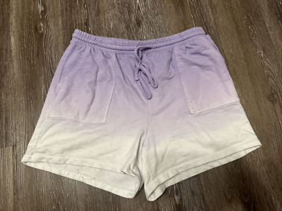 Zenana  Lavender  Dye Dipped Drawstring Waist Shorts with Pockets Size L-image