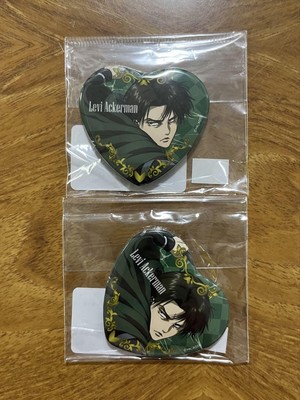 Attack on Titan Levi Heart-Shaped Can Badges - Set of 2 --image