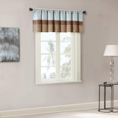 Madison Park Amherst Polyoni Rod Pocket Valance , 50X18