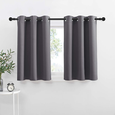 Kitchen Curtains Blackout Drapes - Thermal Insulated Blackout Grommet Curtains D-image