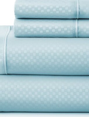 Hypoallergenic Microfiber 4 Piece Twin Sheet Set Baby Blue-image