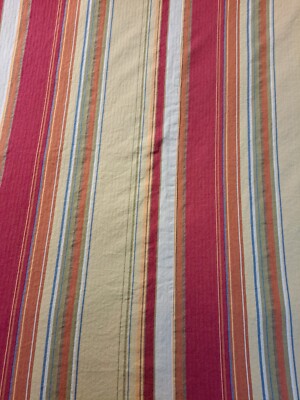 Pottery Barn Serape Striped Linen Blend Duvet Cover Terracotta Southwestern F/Q -image