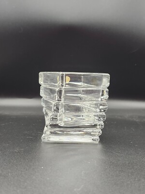 Rosenthal Crystal Vase Square Design Studio-Linie Made In Germany 24% Lead Cryst-image