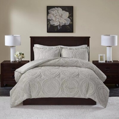 Madison Park Full/Queen Faux Fur Ultra Plush Comforter Set GrayDown Alternative-image