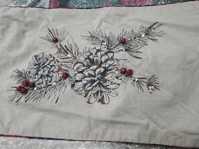 Pottery Barn Tarake pinecone pillow Cover 16x26