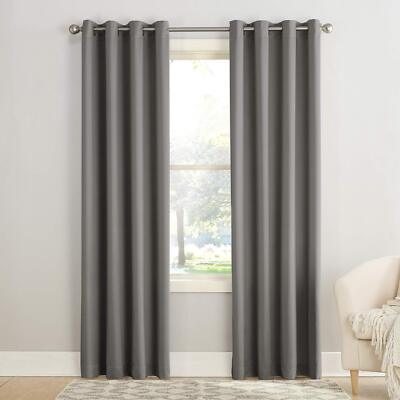 Sun Zero Barrow Energy Efficient Grommet Curtain Single Panel-image