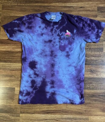 RIP N DIP COSMIC MUSHROOM GRAPHIC TIE DYE POCKET TSHIRT SIZE MENS LARGE Purple-image