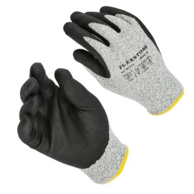 ANSI Level 3 Cut Resistant Industrial Work Gloves, Grey/Black, Size S/M/L/XL/2XL-image