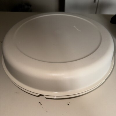 Vintage Tupperware Divided Veggie/ Fruit Dip Serving Tray With Lid  #1665-image