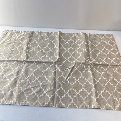 madison park  pillowcase standard rectangle beige geometric 100% cotton-image