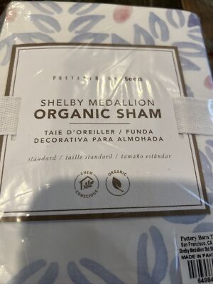 POTTERY BARN TEEN SHELBY MEDALLION ORGANIC STANDARD PILLOW SHAM-image