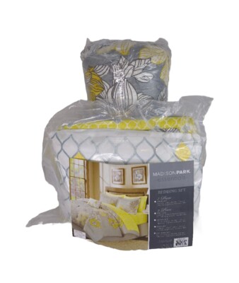 Madison Park Essentials Avalon 9 Piece Cal King Comforter Set Floral Flower-image