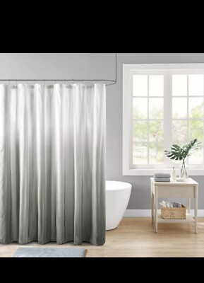 Madison Park Ara Ombre Printed Seersucker Shower Curtain-image