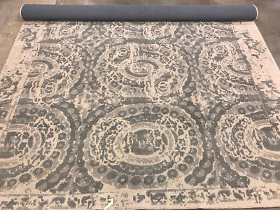 Pottery Barn Bosworth Hand-Tufted Wool Area Rug | Printed Beige gray Rug-image