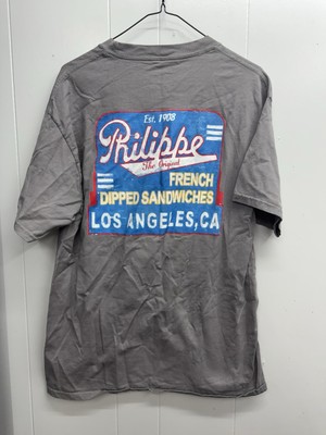 Philippe’s The Original French Dip Sandwich LA Men’s Large Gray T-Shirt-image