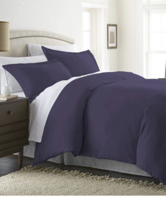 IEnjoy Home Purple Duvet Cover King Set W/2 Shams 112” x 98”-image
