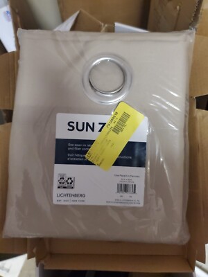 Lichtenberg Sun Zero Beige Blackout One Panel - 54in X 95 In-image