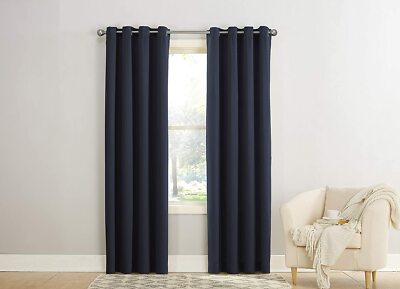 Sun Zero Barrow Energy Efficient Grommet Curtain Panel, 54