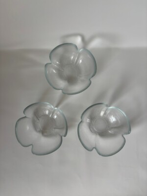 Rosenthal Studio Line Frosted 4 Petal Tulip Bowls, 3 Piece Set, Made in Germany-image