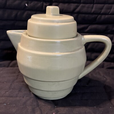 MSRF Inc., Design Studio Sage Green Behive Shaped Pitcher/Tea Pot 6.5