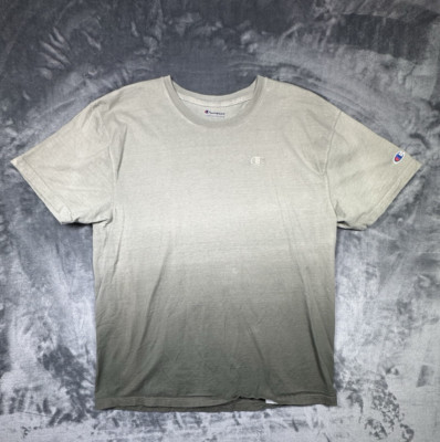 Champion Classic Green Ombre’ T-Shirt Mens Large Dip Dye Heritage Streetwear-image