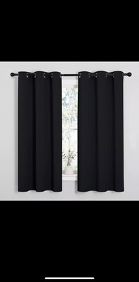 NICETOWN Complete 100% Blackout Curtains, Thermal Insulated Energy 42 x 63 black-image