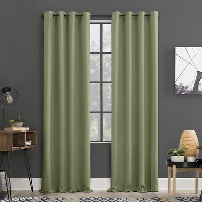 Sun Zero Soho Blackout Energy Efficient Grommet Curtain Single Panel 54