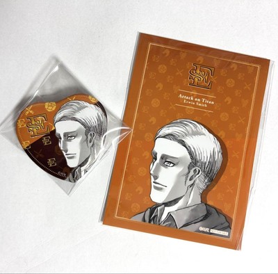 Attack on Titan Erwin Heart-Shaped Can Badge with Bonus Bromide --image