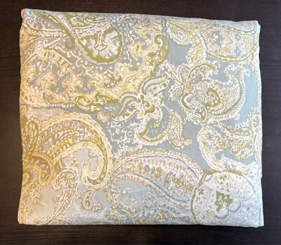 Pottery Barn Sienna Paisley King Duvet Cover Gray Olive-image