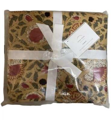 Pottery Barn Foundations Reese Green Yellow Red Floral Sham Standard 26x20 NWT-image