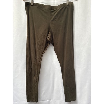Women’s dip Olive Green Leggings Sz L-image