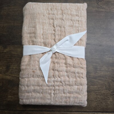 POTTERY BARN CLOUD COTTON/LINEN SHAM, STANDARD ~ CAMEL-image